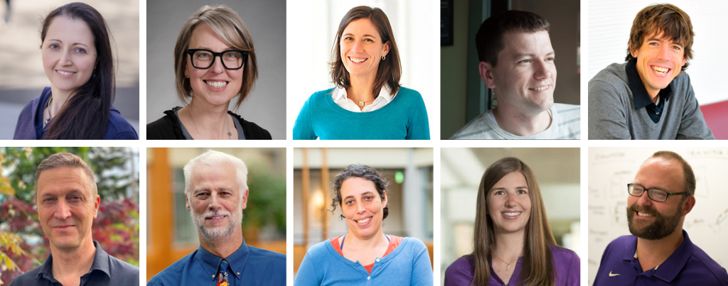 Composite image of headshots of CREATE leadership. First row: Anat Caspi, Heather Feldner, Leah Findlater, James Fogarty, Jon Froehlich. Second row: Mark Harniss (Director for Education), Richard Ladner, Jennifer Mankoff (Director), Kat Steele, Jacob O. Wobbrock.