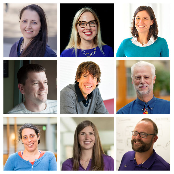 composite image of 9 faculty members
