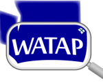 Washington Assistive Technology Act Program (WATAP) logo.  Internal link to description of community partner.