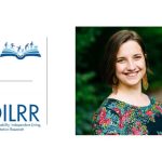Cover image from a National Rehabilitation Information Center interview. Photo of Alexandra (Sasha) Portnova with the NARIC and NIDILRR logos