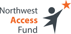 Northwest Access Fund logo with a graphic of a person reaching for a bright-colored star.