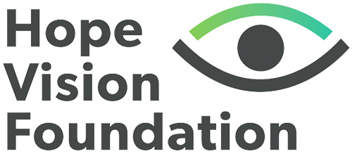 Hope Vision Foundation logo and name with a graphic of an eye